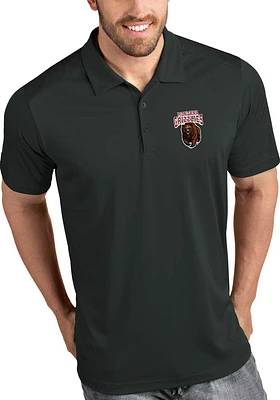 Antigua Montana Grizzlies Mens Grey Tribute Short Sleeve Polo
