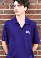 Antigua TCU Horned Frogs Mens Purple Tribute Short Sleeve Polo