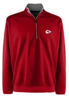 Antigua Kansas City Chiefs Mens Leader Long Sleeve Qtr Zip Pullover