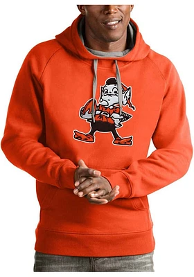 Brownie Antigua Cleveland Browns Mens Victory Long Sleeve Hoodie