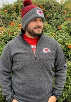 Antigua Kansas City Chiefs Mens Black Fortune Long Sleeve Qtr Zip Pullover