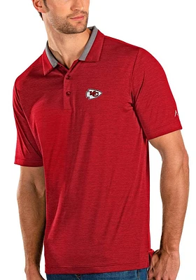 Antigua Kansas City Chiefs Mens Red Striker Short Sleeve Polo