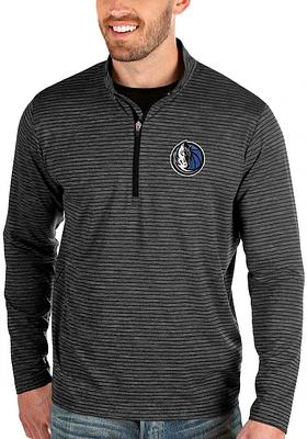 Antigua Dallas Mavericks Mens Black Capacity Long Sleeve Qtr Zip Pullover