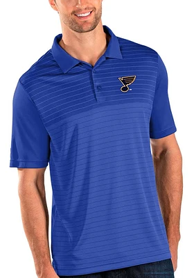 Antigua St Louis Blues Mens Blue Relay Short Sleeve Polo