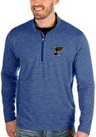 Antigua St Louis Blues Mens Blue Capacity Long Sleeve Qtr Zip Pullover