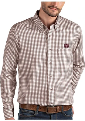 Antigua Missouri State Bears Mens Maroon Structure Long Sleeve Dress Shirt