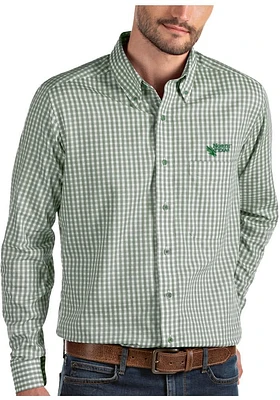 Antigua North Texas Mean Green Mens Structure Long Sleeve Dress Shirt