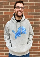 Antigua Detroit Lions Mens Grey Victory Logo Long Sleeve Hoodie
