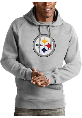 Antigua Pittsburgh Steelers Mens Victory Long Sleeve Hoodie