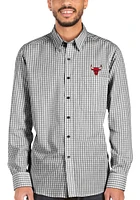 Antigua Chicago Bulls Mens Black Structure Long Sleeve Dress Shirt