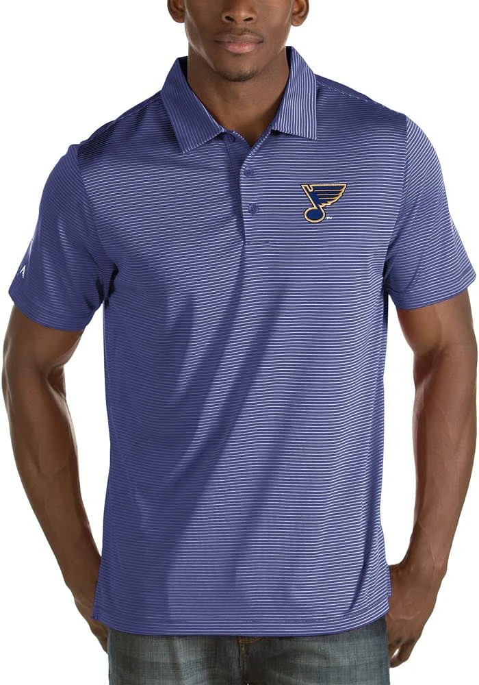 Antigua St Louis Blues Mens Blue Quest Short Sleeve Polo