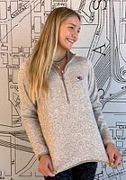 Antigua Kansas City Chiefs Womens Oatmeal Fortune Qtr Zip