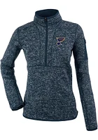 Antigua St Louis Blues Womens Navy Blue Fortune Qtr Zip