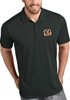 Antigua Cincinnati Bengals Mens Grey Tribute Version Short Sleeve Polo