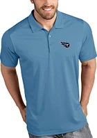 Antigua Tennessee Titans Mens Blue Tribute Short Sleeve Polo