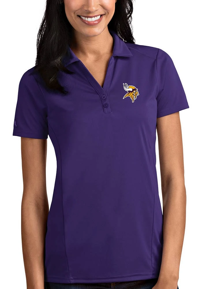 Antigua Minnesota Vikings Womens Tribute Short Sleeve Polo Shirt