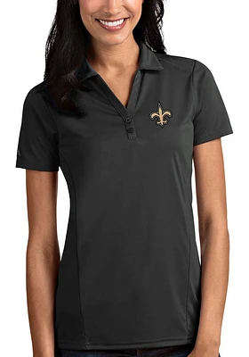 Antigua New Orleans Saints Womens Tribute Short Sleeve Polo Shirt