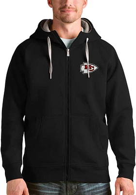 Antigua Kansas City Chiefs Mens Black Victory Long Sleeve Full Zip Jacket