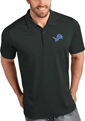 Antigua Detroit Lions Mens Grey Tribute Short Sleeve Polo