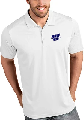 Antigua Washburn Ichabods Mens White Tribute Short Sleeve Polo