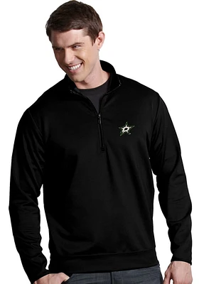 Antigua Dallas Stars Mens Black Leader Long Sleeve Qtr Zip Pullover