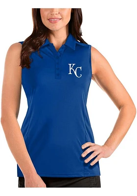 Antigua Kansas City Royals Womens Tribute Sleeveless Polo Shirt
