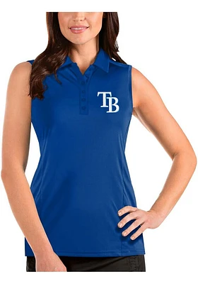 Antigua Tampa Bay Rays Womens Tribute Sleeveless Polo Shirt