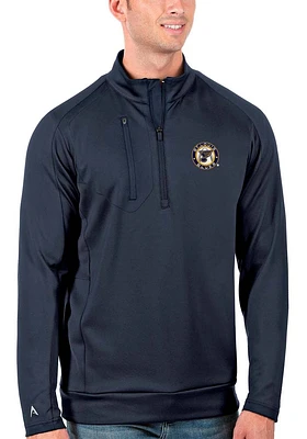 Antigua St Louis Blues Mens Navy Blue Generation Long Sleeve Qtr Zip Pullover