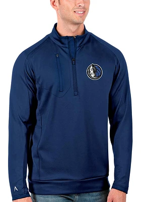 Antigua Dallas Mavericks Mens Generation Long Sleeve Qtr Zip Pullover