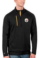 Antigua Pittsburgh Steelers Mens Generation Long Sleeve Qtr Zip Pullover