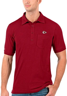 Antigua Kansas City Chiefs Mens Memento Short Sleeve Polo