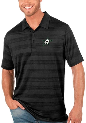 Antigua Dallas Stars Mens Black Compass Short Sleeve Polo