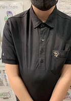 Antigua Pittsburgh Penguins Mens Black Memento Short Sleeve Polo