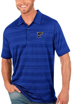 Antigua St Louis Blues Mens Blue Compass Short Sleeve Polo