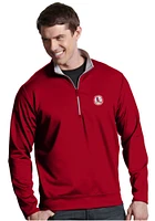 Antigua St Louis Cardinals Mens Red Leader Design Long Sleeve Qtr Zip Pullover