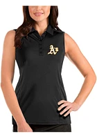 Antigua Oakland Athletics Womens Tribute Sleeveless Polo Shirt