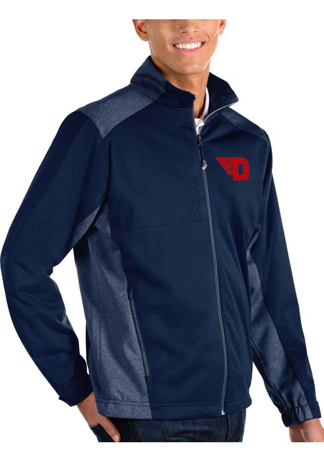 Antigua Dayton Flyers Mens Navy Blue Revolve Light Weight Jacket