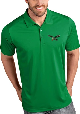 Antigua Philadelphia Eagles Mens Kelly Green Tribute Short Sleeve Polo