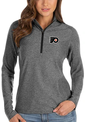 Antigua Philadelphia Flyers Womens Black Spirit Qtr Zip Pullover