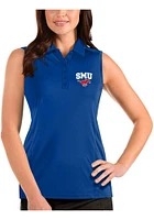 Antigua SMU Mustangs Womens Tribute Sleeveless Polo Shirt