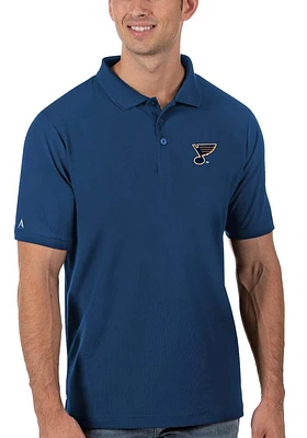 Antigua St Louis Blues Mens Legacy Pique Short Sleeve Polo