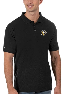 Antigua Pittsburgh Penguins Mens Legacy Pique Short Sleeve Polo