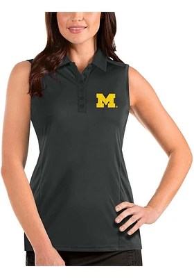 Antigua Michigan Wolverines Womens Tribute Sleeveless Polo Shirt