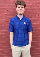 Antigua Kansas Jayhawks Mens Compass Tonal Stripe Short Sleeve Polo