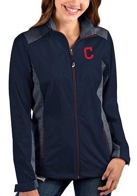 Antigua Cleveland Guardians Womens Navy Blue Revolve Medium Weight Jacket