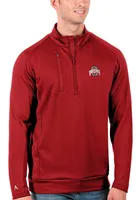 Antigua Ohio State Buckeyes Mens Generation Long Sleeve 1/4 Zip Pullover