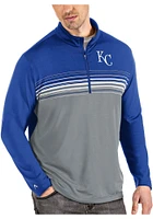 Antigua Kansas City Royals Mens Blue Pace Long Sleeve Qtr Zip Pullover
