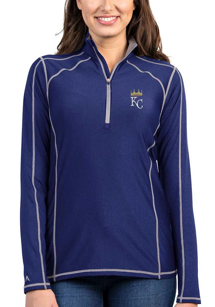 Antigua Kansas City Royals Womens Tempo Qtr Zip Pullover