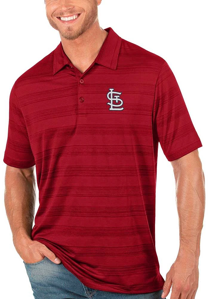Antigua St Louis Cardinals Mens Red Compass Version Short Sleeve Polo