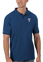 Antigua Texas Rangers Mens Legacy Pique Short Sleeve Polo